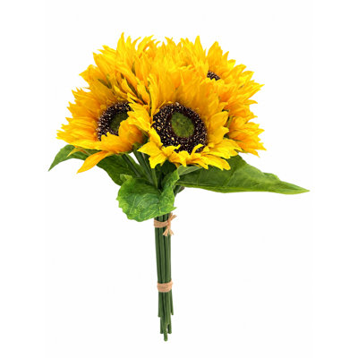 Bouquet de tournesols artificiels 13 po avec 10 tiges
