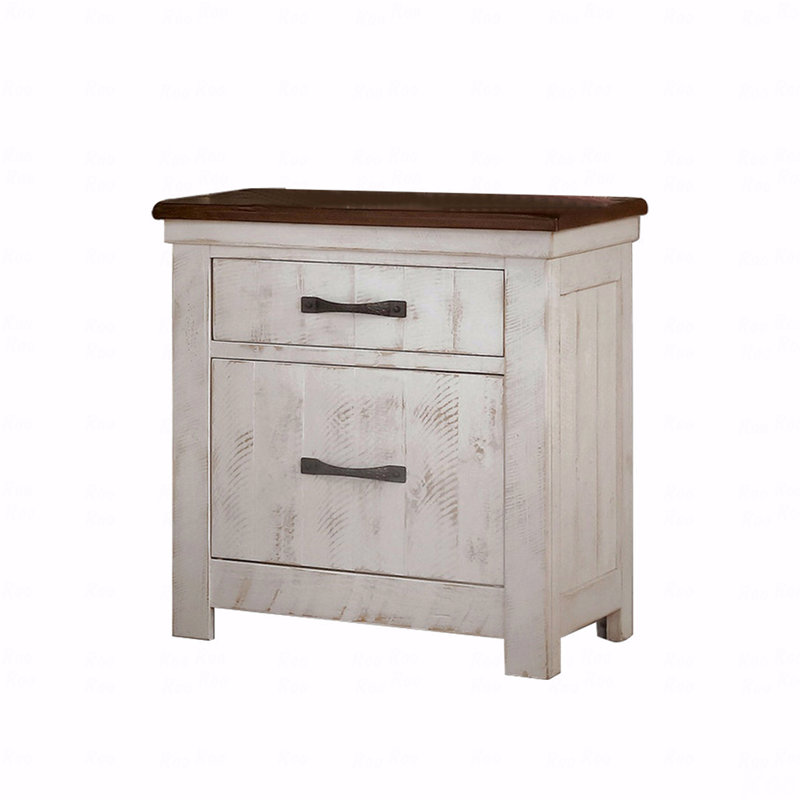 Table de chevet 3 tiroirs avec chargeurs USB