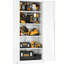 Armoire de garage en métal blanc avec 4 tablettes réglables et verrou antivol pour la classe Pantry