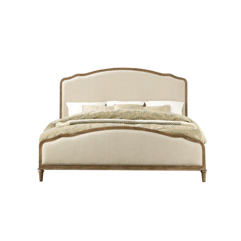Posey Upholstered Standard Bedroom Set, Queen, 3 Pcs: Bed, 2 Nightstands