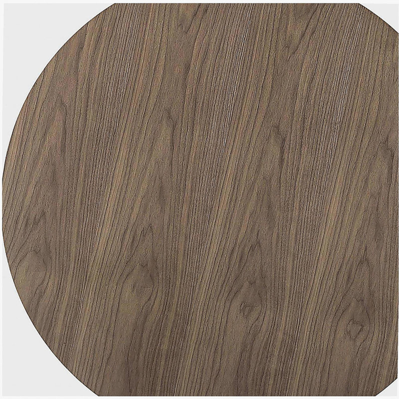 Brown and Black Round Dining Table