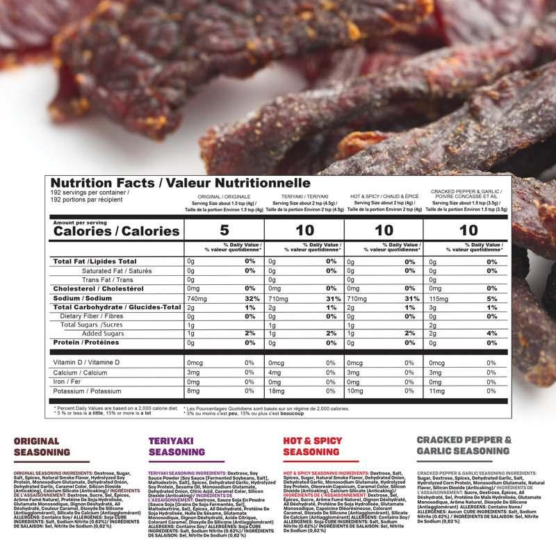 Jerky Spice Works Packets, Multi-Flavor
