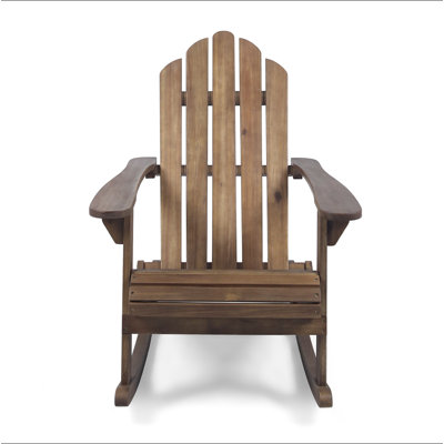 Outdoor Adirondack Rocking Chair – Acacia Wood, Long Rockers, Slat-Back, Weather-Resistant