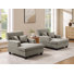 Ensemble de 2 chaises longues rembourrées Monroeville de 94 cm de large avec dossier inclinable réglable