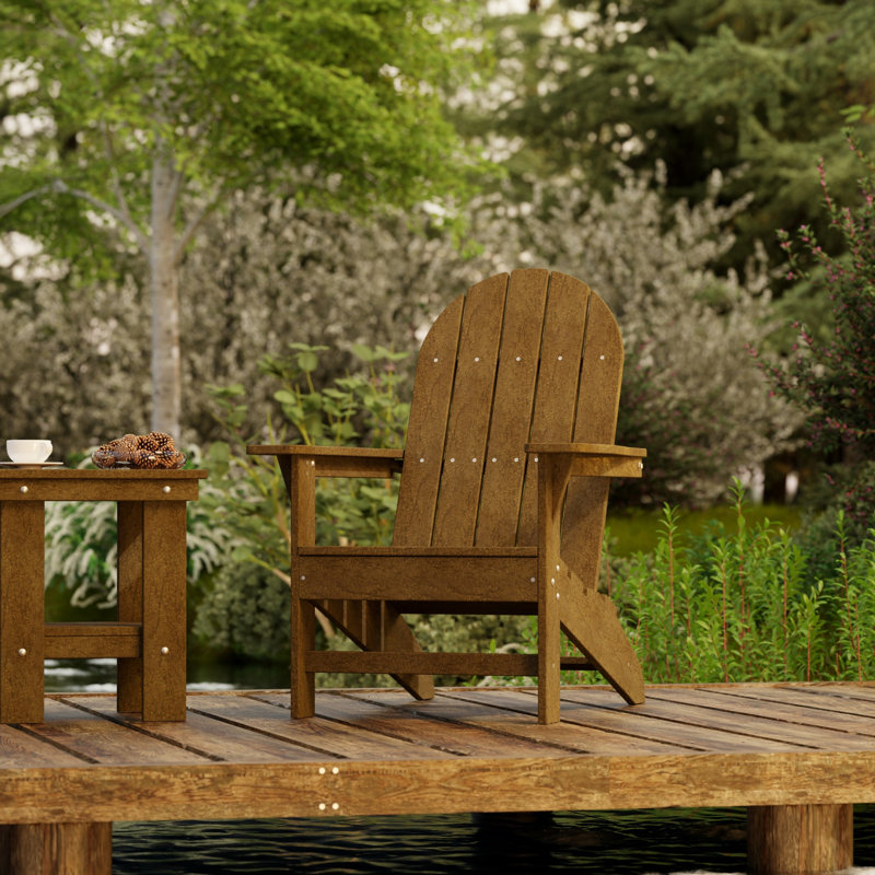 Ensemble Adirondack traditionnel 3 pièces avec table d'appoint Freedom, Brun Tudor