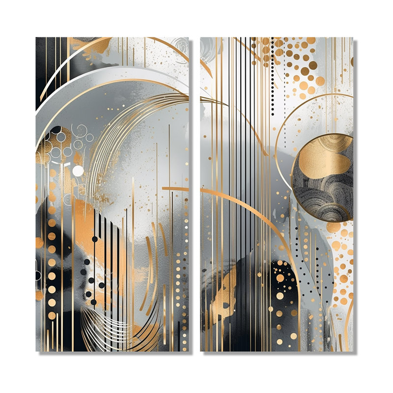 Shapes And Lines Abstract Marble I - Art abstrait sur toile marbrée, H 40 po x l 40 po, Toile tendue, Ne s’applique pas