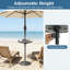 Round Outdoor Side Table With Umbrella Hole , 50cm W 50cm D-1287771679