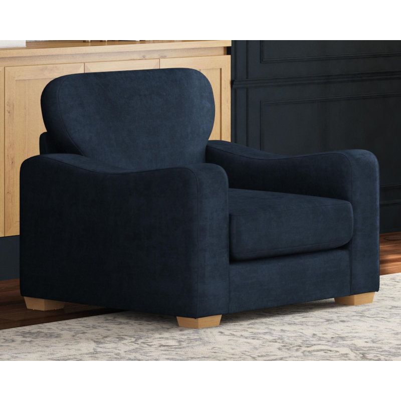 Upholstered Armchair, Navy