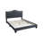 European Design 1Pc Full Bed Button Tufted Headboard Charcoal Finish Bedroom Furnish-1456699415-1456699408
