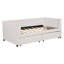 Lit de jour simple tapissier avec dossier ergonomique et 2 tiroirs, beige-632310185