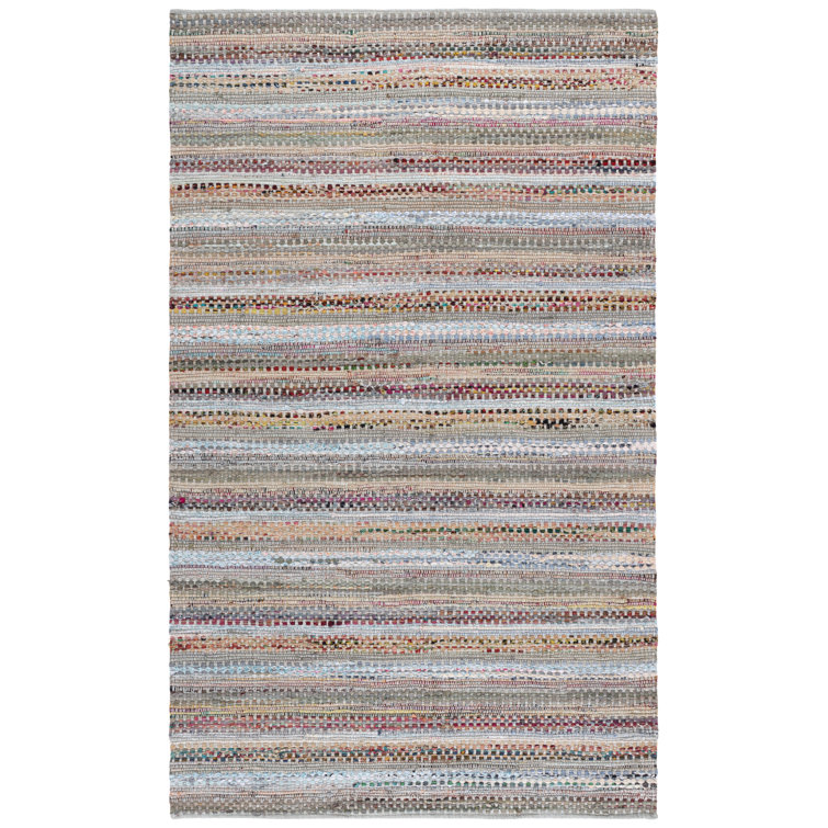 Vesey Hand Woven Cotton Striped Rug