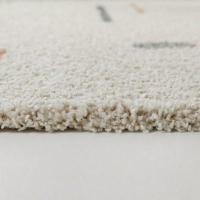 Tapis géométrique à poils longs Morin