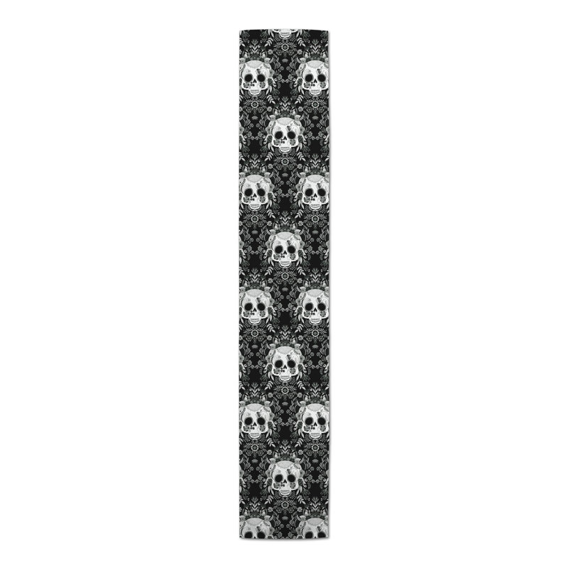 Sugar Skull Pattern Table Runner, 90" x 16"