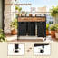 Metal,Manufactured Wood Laundry Cart with Wheels