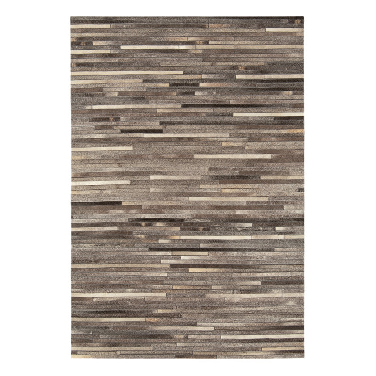 Karlee Striped Cowhide Area Rug
