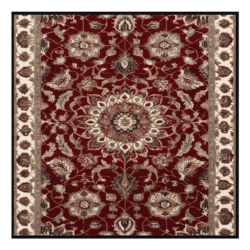 Tapis brun lavable à la machine, Carré 3 pi
