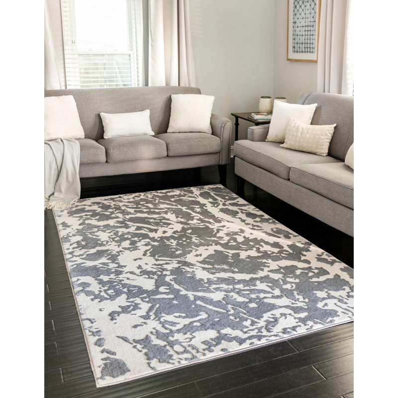Abstract Indoor Rug, Round 4'