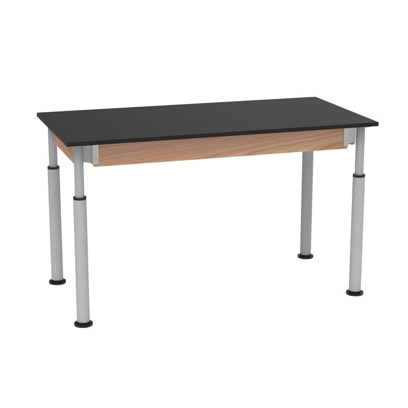 Ensemble de table rectangulaire et de chaises Uplift, Stratifié Chemguard noir / chêne, H 42 po x L 60 po x l 30 po