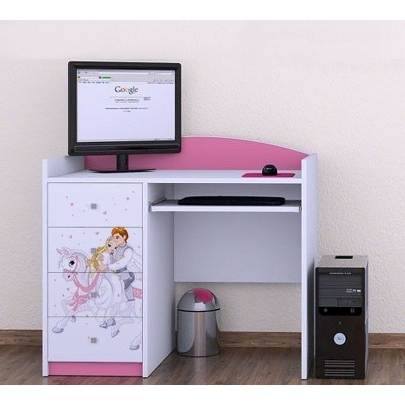 Beresford 100cm Computer Desk, Pink