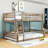 Josip Full XL Over Queen Solid Pine Wood Bunk Bed With Ladder, Guardrails-1980732476