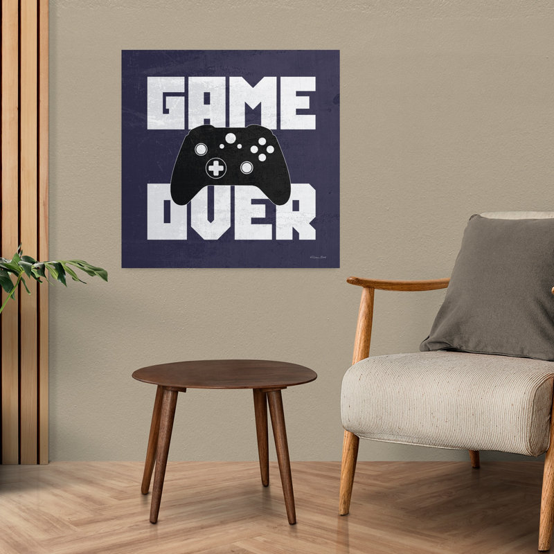 Art contemporain abstrait Game Over, H 24 po x l 24 po