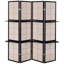 Cappuccino And Tan 4 Folding Decor Screen With Storage Options In Shelving For Practical