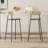 Paper Rope Round Bar Stools with Back Set of 2-1189745057