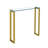 Berlind Modern Glass Console Table – Stainless Steel Base, Entryway & Living Room Accent Table-1394791408-1394791409