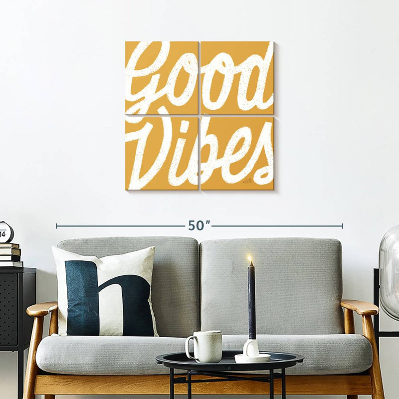 Tergel Good Vibes - jaune, H 26 po x l 26 po