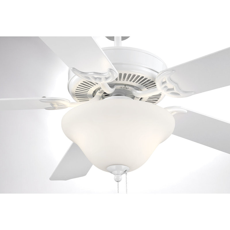 52" Garrett 5 - Blade Standard Ceiling Fan with Pull Chain and Light Kit Included