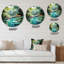 Emeraude oasis, paysage luxuriant - art rond en métal-1121618305
