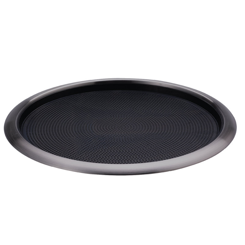 Stainless Steel Removable Insert Serving Tray, Gray, 16"