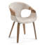 Ensemble de 2 chaises de salle à manger en tissu beige Baylor avec pieds en bois blanchis-1639523418