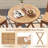  2 PCS Outdoor Side Table with Slatted Tabletop & X-Shaped Structure Coffee Table-2102980220