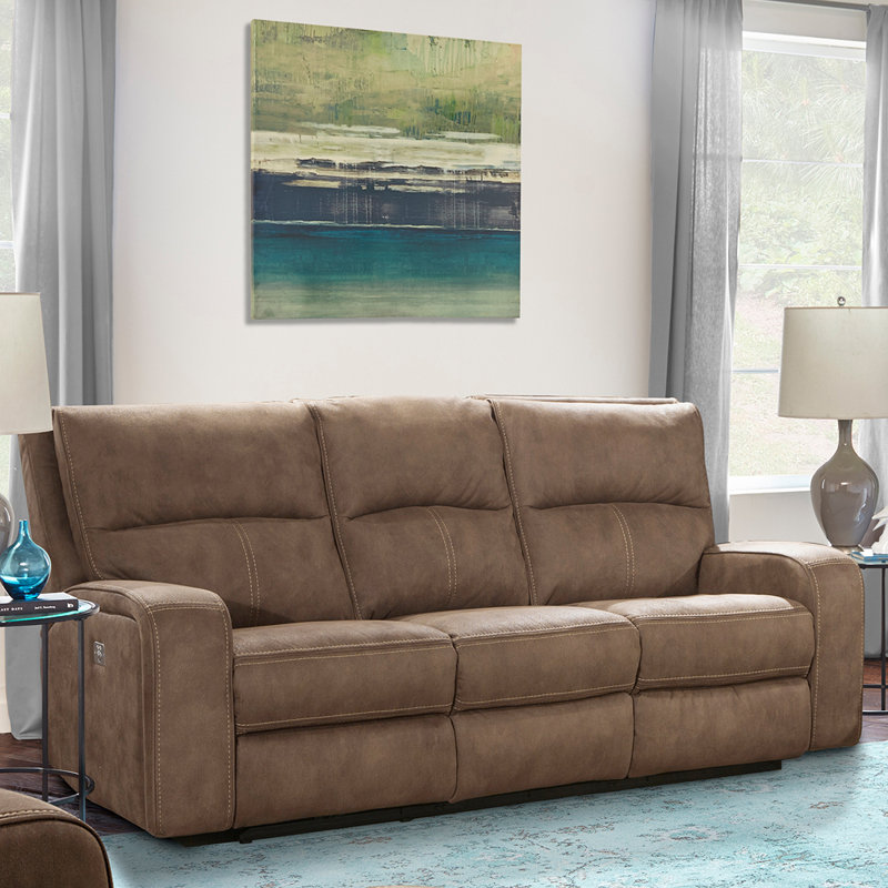 Auroara 86" W Power Reclining Sofa with USB Ports, Kahlua