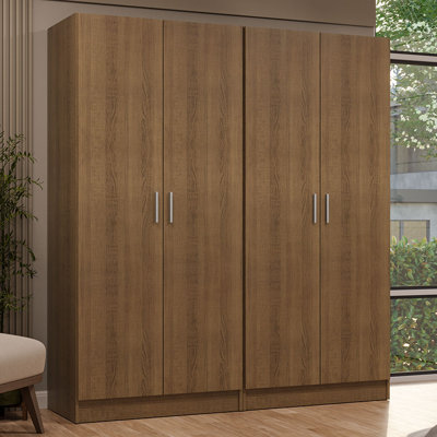4 Doors Storage Cabinet with Ample Shelves Space 63"L Utility Armoire Closet Entryway and Bedroom Organization Unit by Latitude Run 4 Doors Storage Cabinet with Ample Shelves Space 63"L Utility Armoire Closet Entryway and Bedroom Organization Unit by Latitude Run