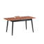 Table de salle à manger Natural & Black - Extension de feuille Bufferfly, matériau synthétique pour une utilisation durable dans le bois