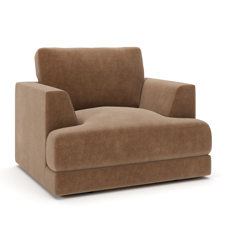 Laguna Upholstered Accent Chair, Andrew Cognac Performance Chenille