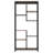 69.2" 6-Tier Rustic Brown Industrial 8-Shelf Etagere Bookcase Storage Display Rack For Living Room, Bedroom