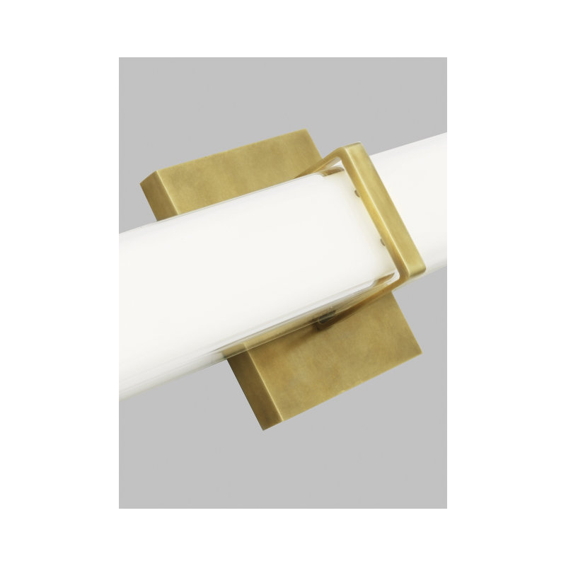 Milan 1 - Light LED Bath Bar, Natural Brass