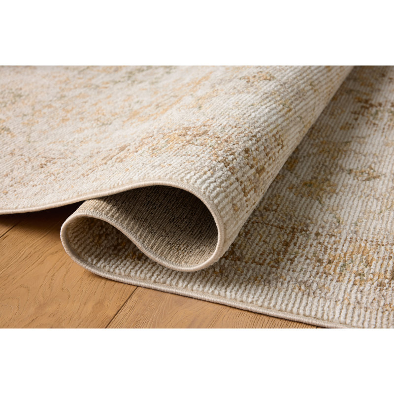 Tapis naturel / multicolore Magnolia Home par Joanna Gaines x Loloi Pace, Rond 7 pi 8 po
