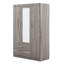 Armoire à miroir 3 portes avec tablettes