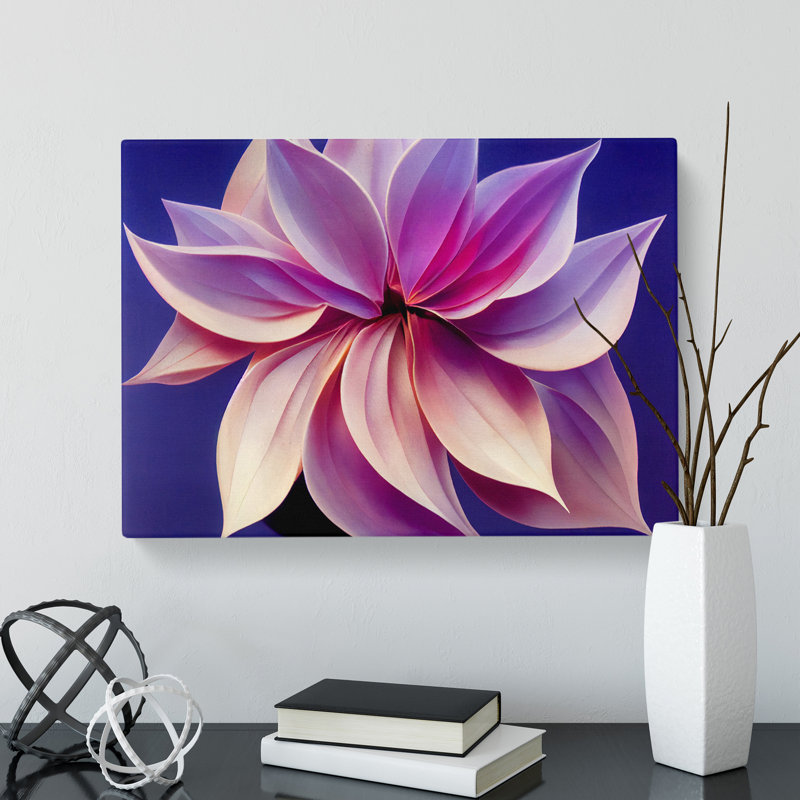 Enviable Modern Flower - Wrapped Canvas, 35cm H x 50cm W x 3cm D