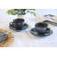 Ensemble de 4 tasses à cappuccino Denali Grey-1703140083