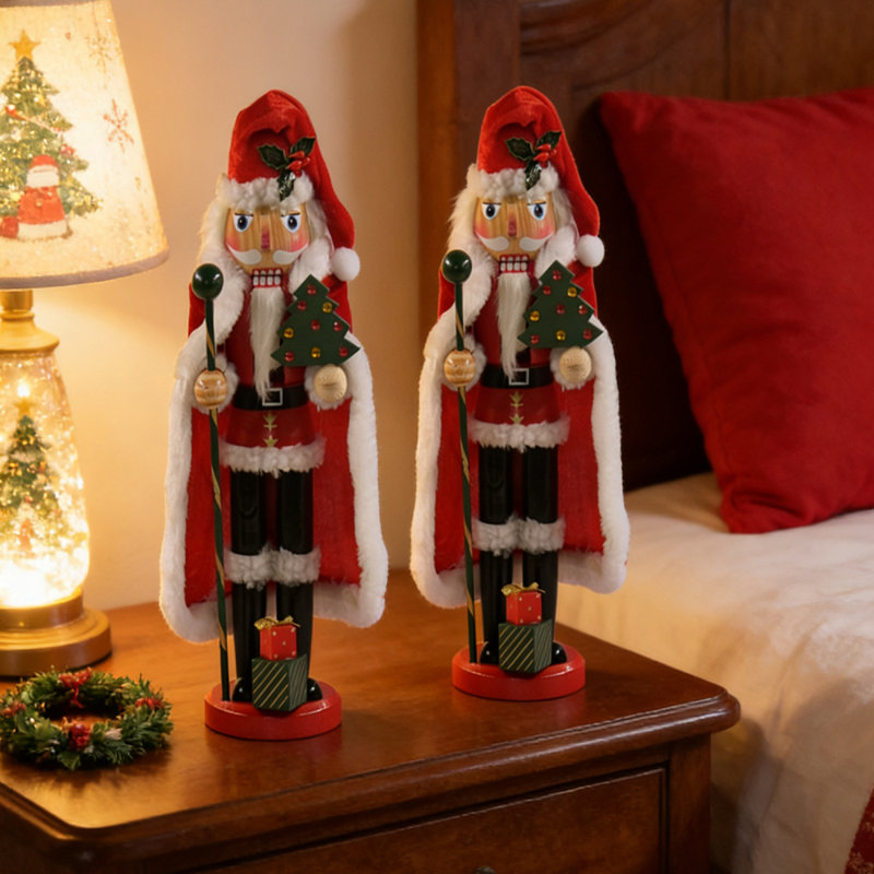 2 pièces 14 pouces Ornativité de Noël Père Noël Casse-Noisette