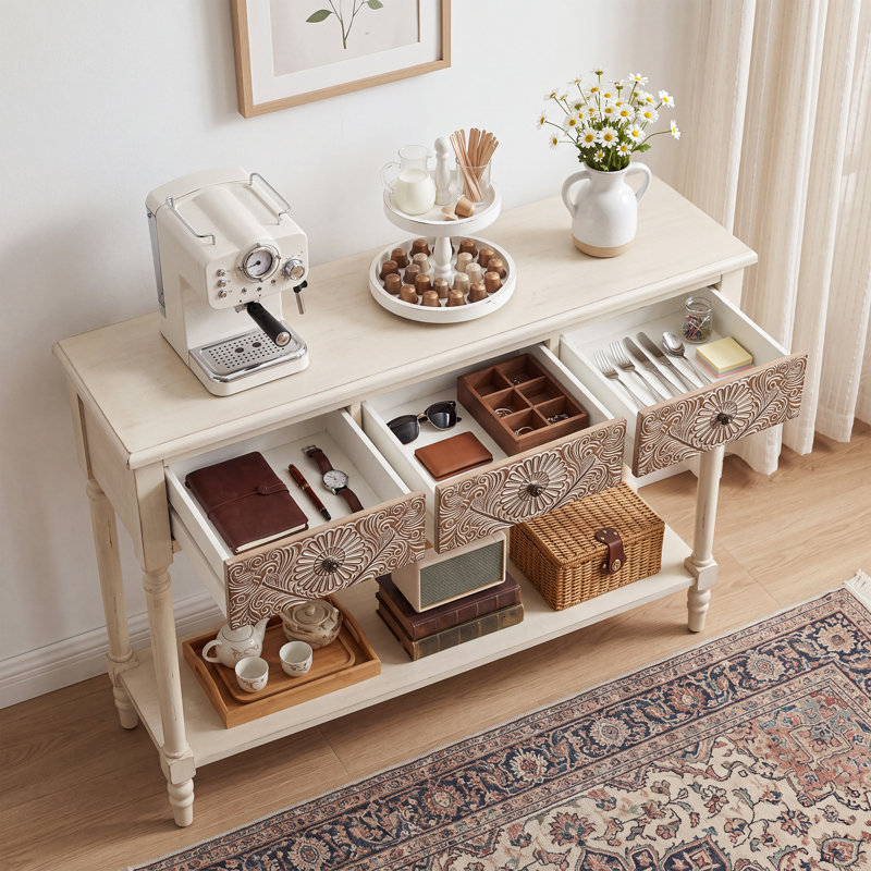 Console en bois 31,5 po Lumet, 31.5"W × 11.8"D × 30.7"H
