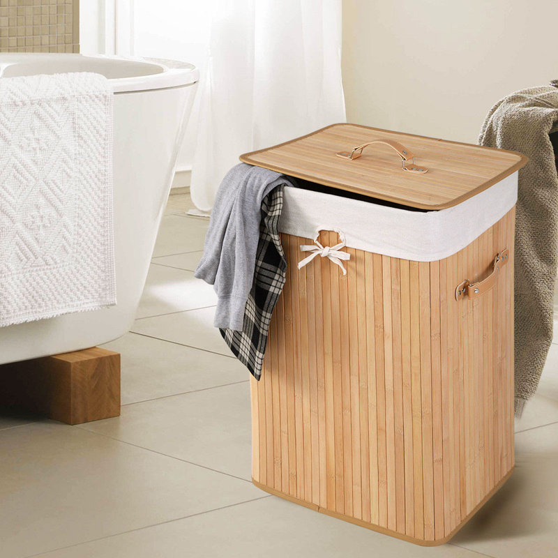 Bamboo Laundry Hamper, Natural