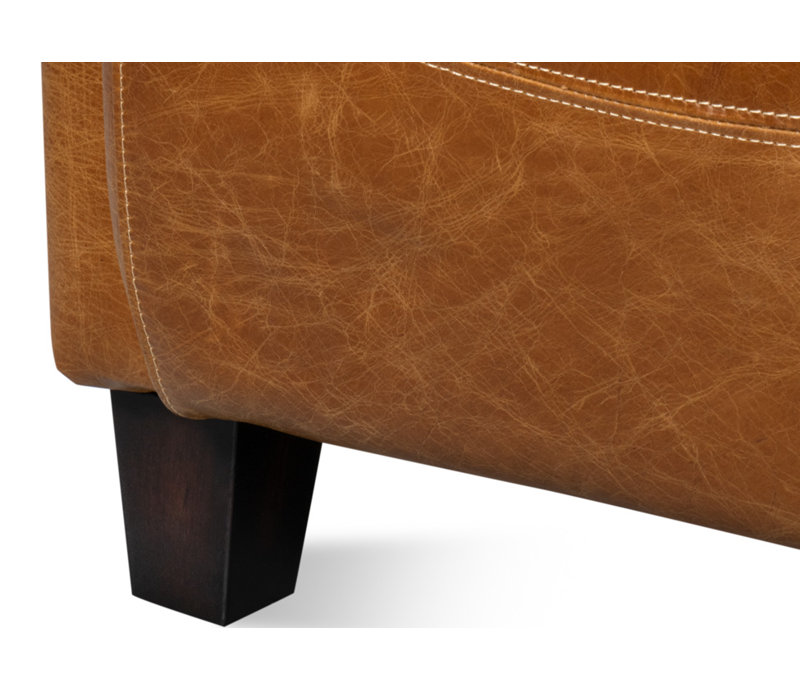 Mandy Armchair, Brown Genuine Leather