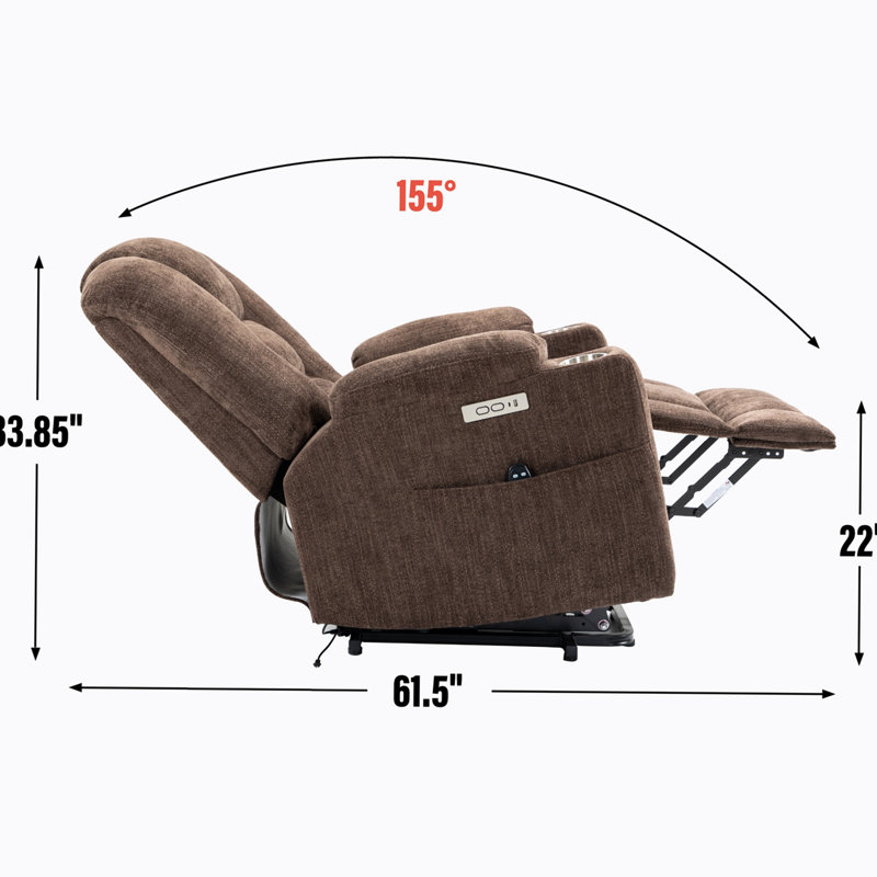 Fauteuil de massage Tayshia, Brun