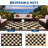 Outdoor Waterproof Plastic Straw Rug – Reversible Modern Checkered Patio, Deck, Porch, Balcony Floor Mat, Stain-Resistant Geometric Outdoor Carpet-1374098696